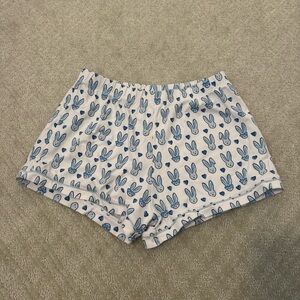 Roller Rabbit Blue Bunny Pajama Shorts